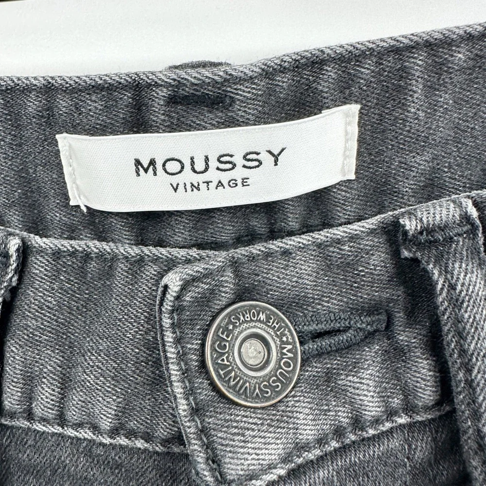 Moussy Vintage Velma Skinny Jeans Distressed in Black Size 25 - Picture 7 of 10